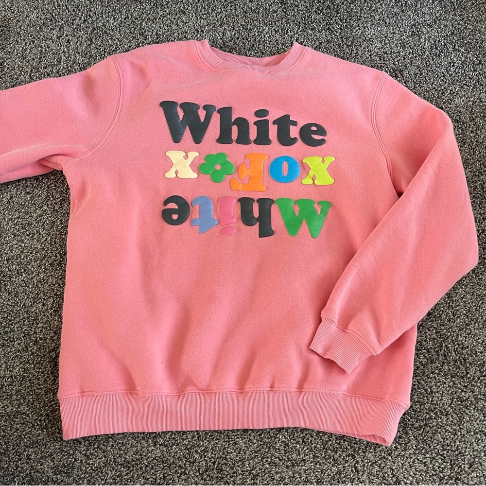 White fox crew neck